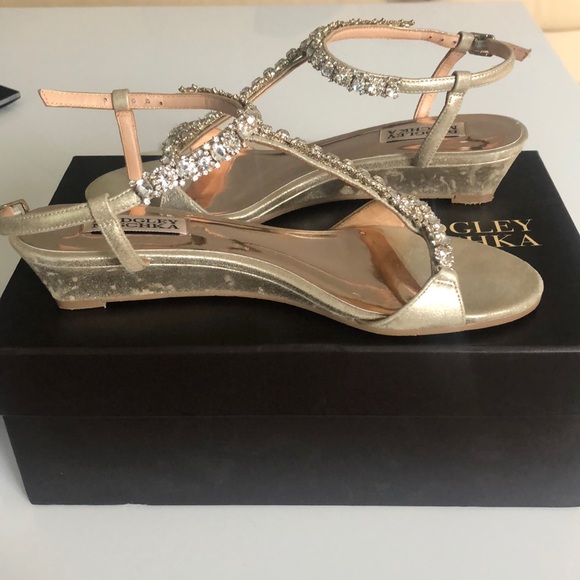 Badgley Mischka Shoes Badgley Mischka Rose Gold Jewel Sandals